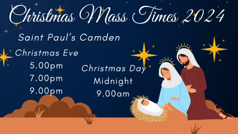 Christmas Mass times 2024 Camden